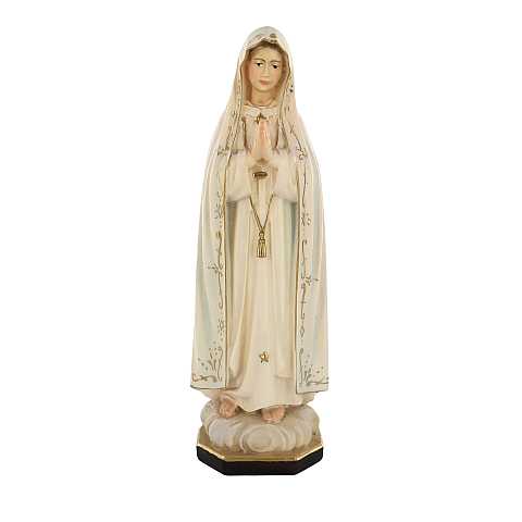 Statua della Madonna di Fátima in legno dipinto a mano, linea da 15 cm - Demetz Deur
