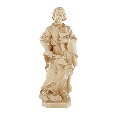 Statua di San Giuseppe artigiano in legno naturale, linea da 20 cm - Demetz Deur