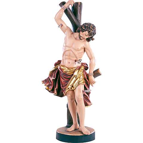 Statua di San Sebastiano in Legno Dipinto A Mano, Altezza: 15 Cm Circa - Demetz Deur