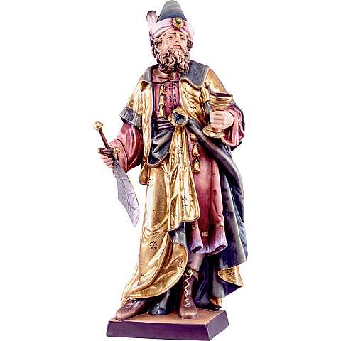 Statua di San Damiano in Legno Colorato Dipinto a Mano, Altezza 20 Cm Circa - Demetz Deur
