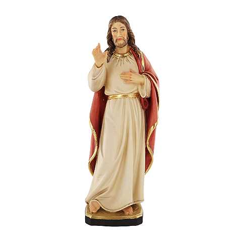 Statua di Gesù in stile classico, in legno dipinto a mano, linea da 20 cm - Demetz Deur