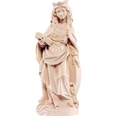 Statua di Santa Cristina in Legno, Rifinitura Naturale, Altezza 40 Cm Circa - Demetz Deur