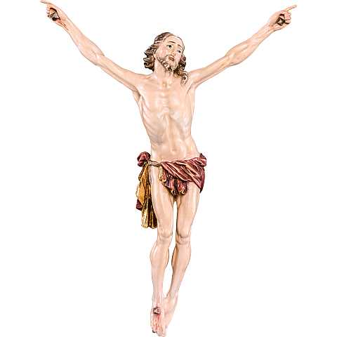 Statua Corpo di Gesù, Cristo della Passione Scolpito da Appendere a Crocifisso, Legno Dipinto a Mano, Altezza: 21 Cm Circa - Demetz Deur