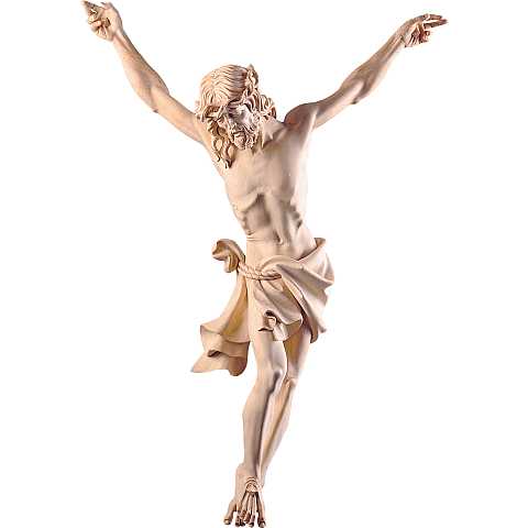 Corpo del Cristo delle Alpi per Crocifisso, Legno di Tiglio, Rifinitura: Naturale, Altezza: 30 Cm Circa - Demetz Deur