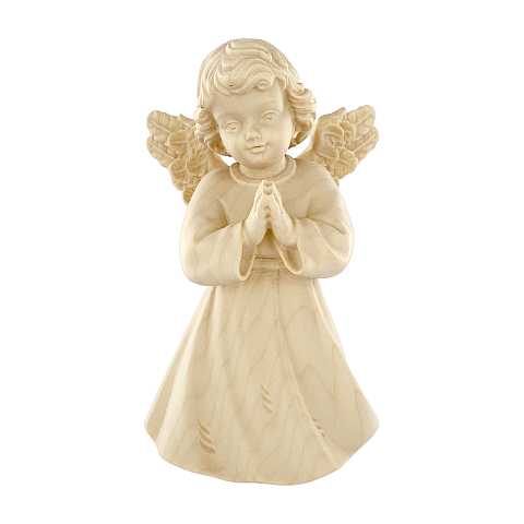 Statuina dell'angioletto che prega, linea da 14 cm, in legno naturale, collezione Angeli Sissi - Demetz Deur