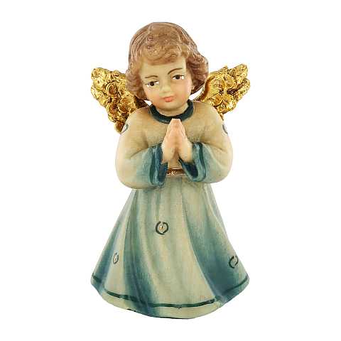 Statuina dell'angioletto che prega, linea da 7 cm, in legno dipinto a mano, collezione Angeli Sissi - Demetz Deur