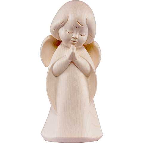Angelo sognatore in preghiera - Demetz - Deur - Statua in legno dipinta a mano. Altezza pari a 16 cm.