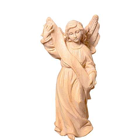 Angelo, Statuina per Presepe Stile ''Tannenkrippe'', Legno di Cirmolo Naturale, Linea da 18 Cm - Demetz Deur