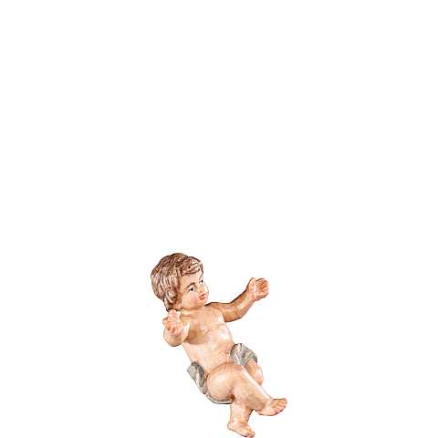 Gesù bambino per Presepe ''Rives Krippe'', Statuina in Legno Dipinto a Mano, Adatta a Presepe Linea 15 Cm - Demetz Deur