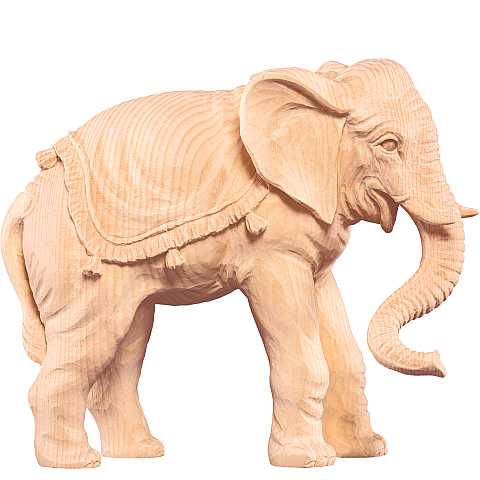 Elefante ''Rives Krippe'', Statuina in Legno Naturale, Adatta a Presepe Linea 15 Cm - Demetz Deur