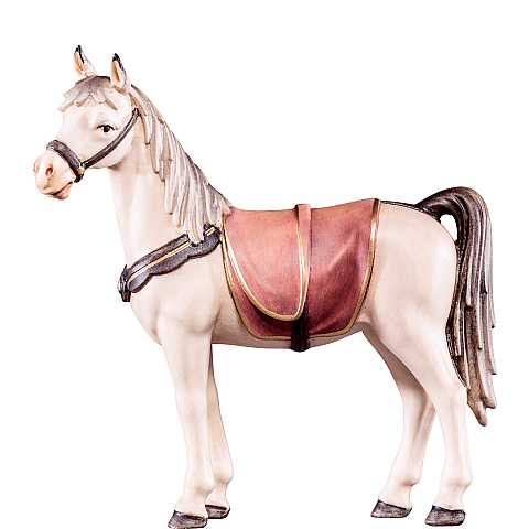 Cavallo, Statuina Artigianale Presepe Artis, Legno Colorato a Mano, Linea da 12 Cm - Demetz Deur