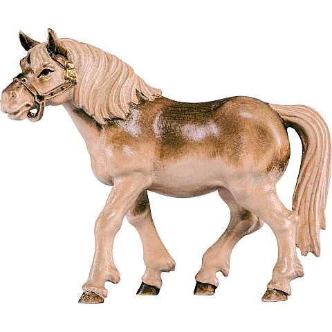 Statua del Cavallo Sauro, Statuina Cavallo, Legno 3 Toni di Marrone, Lunghezza: 18 Cm - Demetz Deur