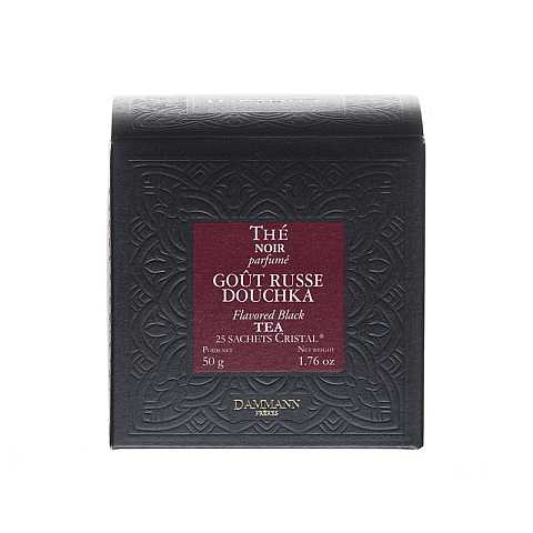Dammann Goût Russe Douchka - Tè nero, 25 filtri Cristal, 50 grammi, Dammann Frères
