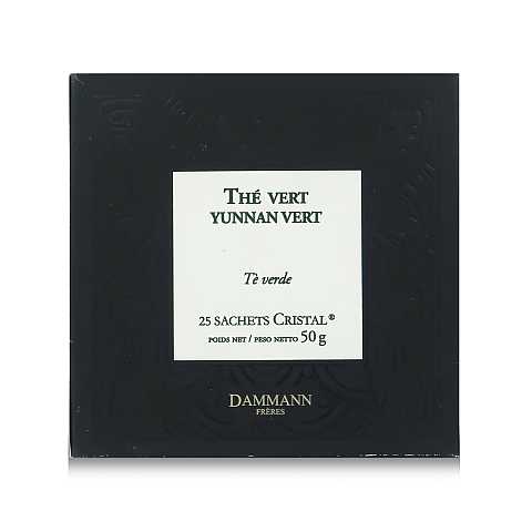Dammann Chine Yunnan Vert - Tè nero aromatizzato, 25 filtri Cristal, 50 grammi, Dammann Frères