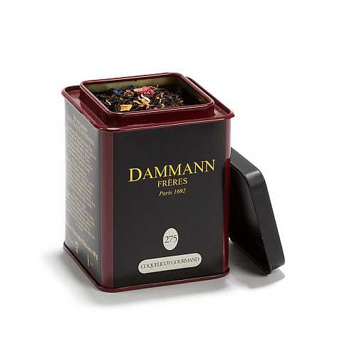 Dammann Coquelicot 275 - Tè nero con Petali di fiori, aroma di papavero, biscotto e mandorla, 80 grammi, Dammann Frères
