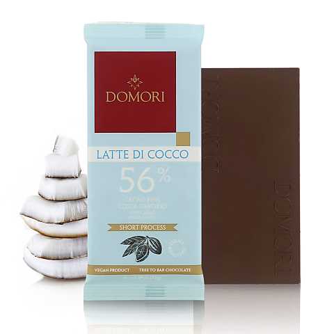 Tavoletta Di Cioccolato Con Latte Di Cocco, Massa Di Cacao 56%, 75 Grammi