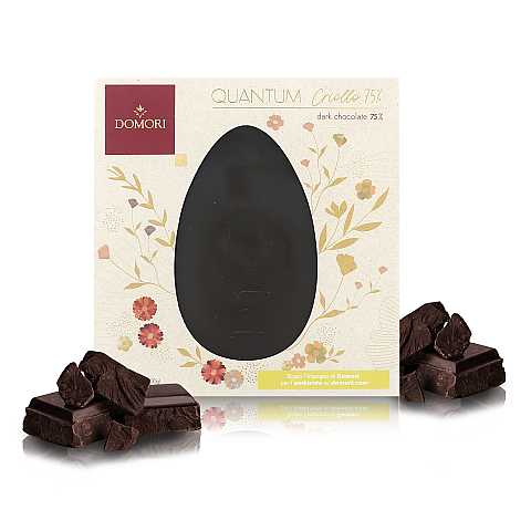 Domori Tavoletta di Cioccolato Fondente Extra, Cacao Criollo 75%, Idea Regalo per Pasqua, 500 Grammi