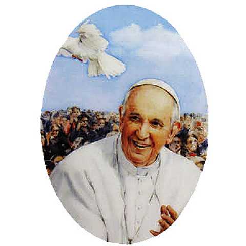 Adesivo resinato per rosario fai da te misura 1 - Papa Francesco