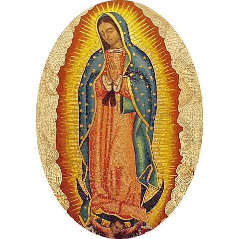 Adesivo resinato per rosario fai da te misura 2 - Madonna di Guadalupe